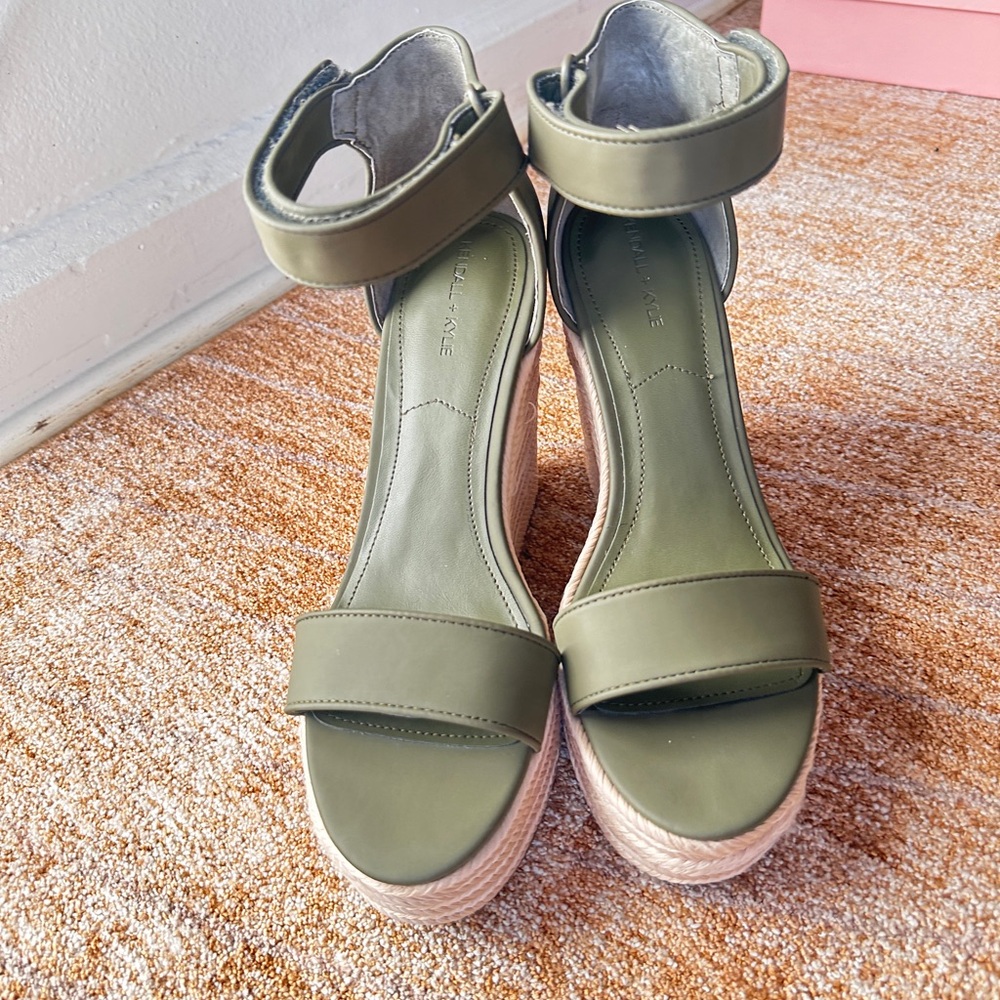 Kendall & Kylie Olive Wedge Sandals